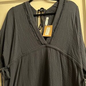 Navy blue Gauze dress